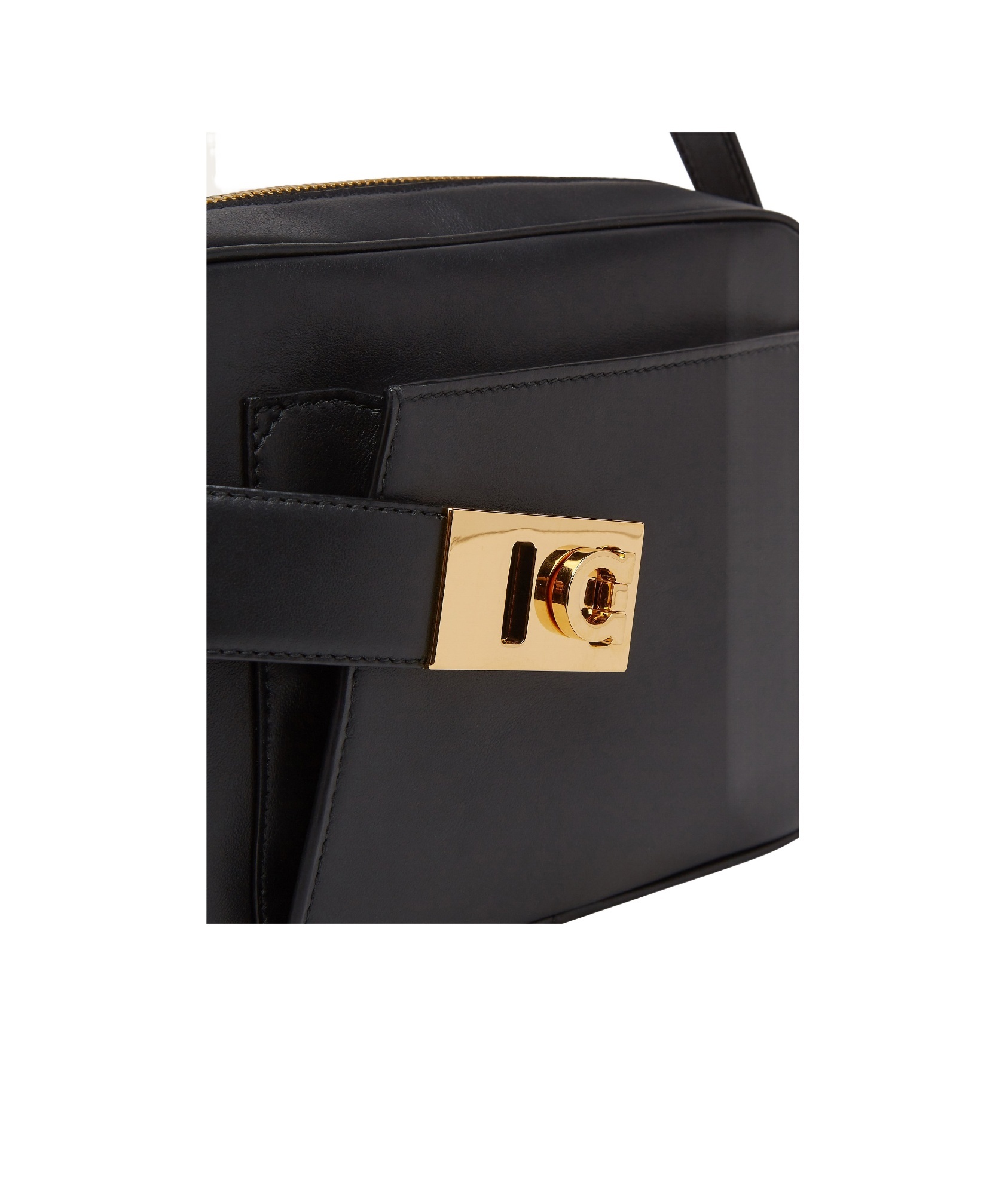 Ferragamo Black Leather Archive Crossbody Bag In Black