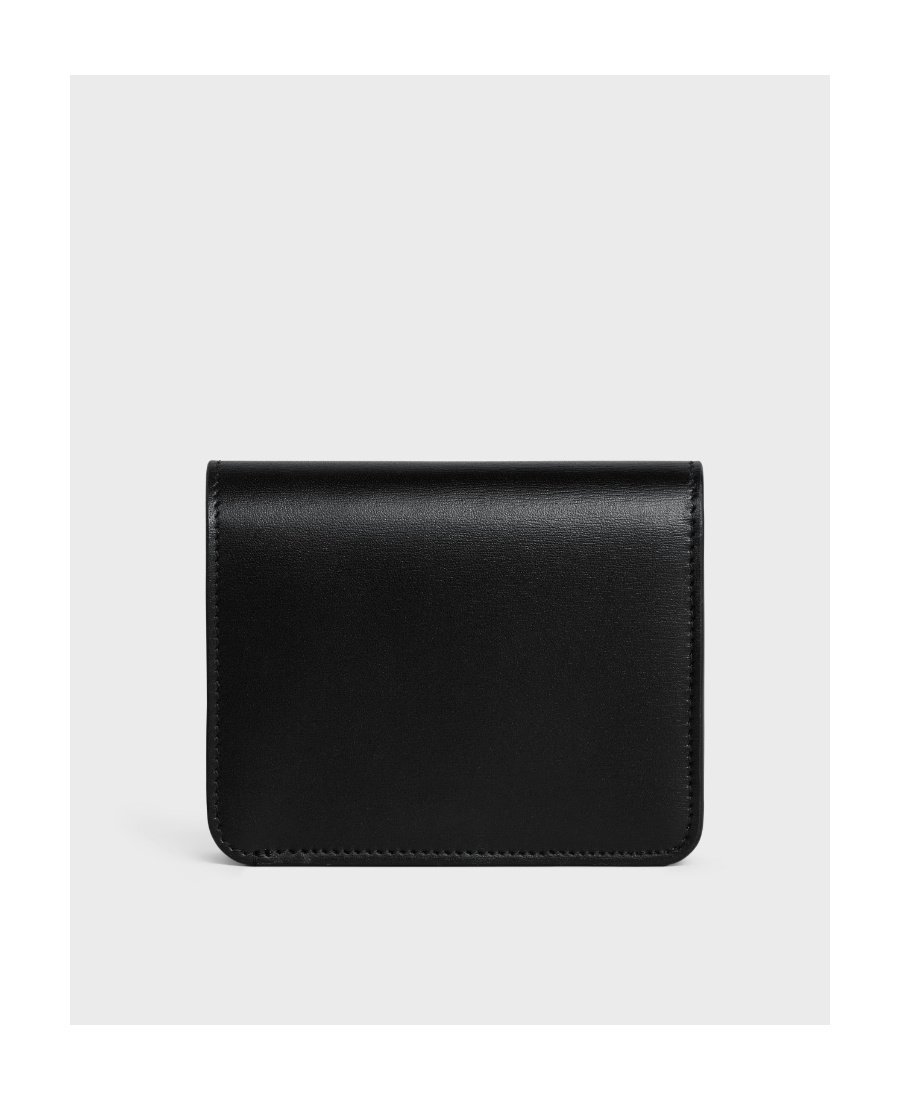 Celine Triomphe Logo Wallet In Black