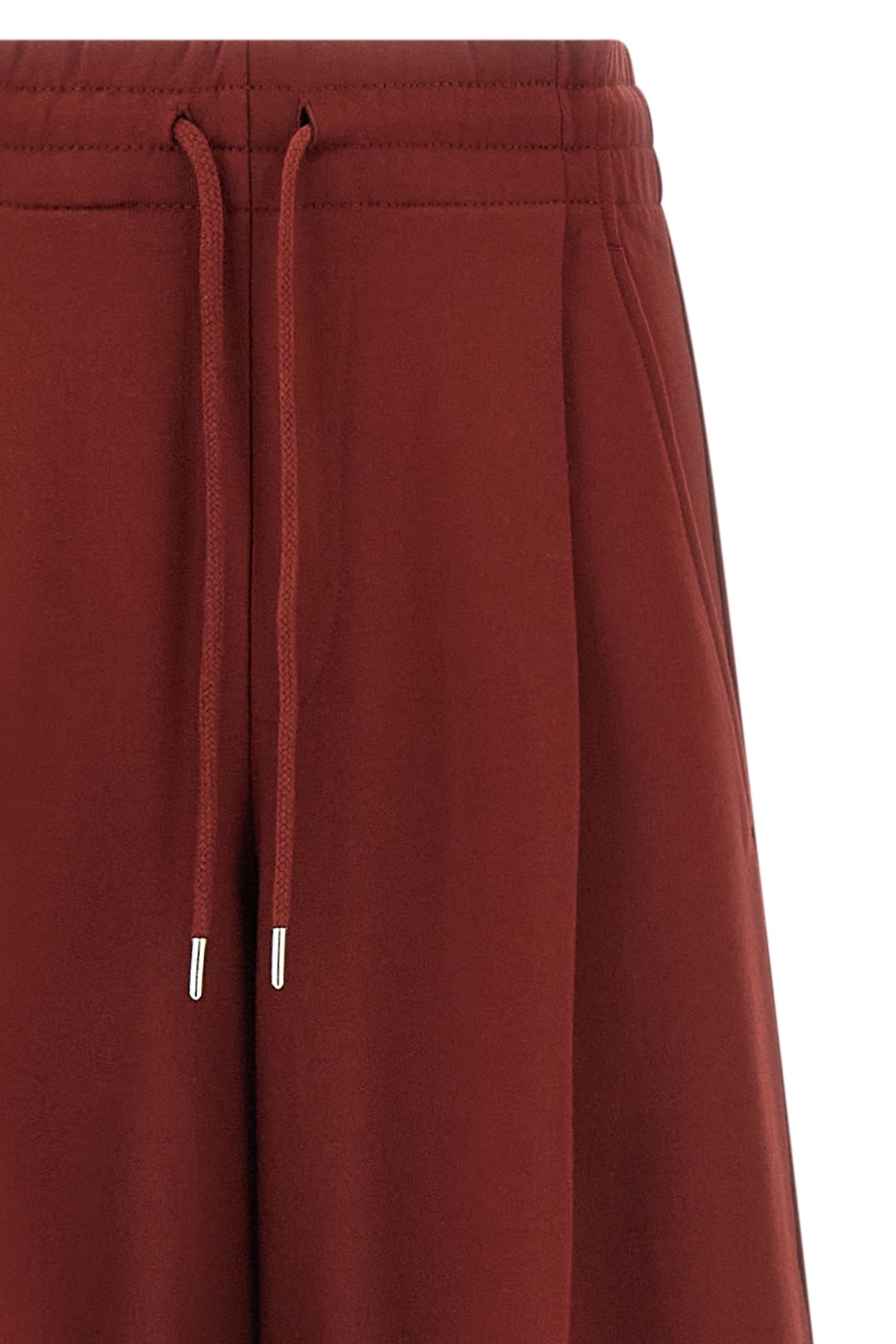 Dries Van Noten Hadium Pleated Cotton Wide Leg Sweatpants In Red
