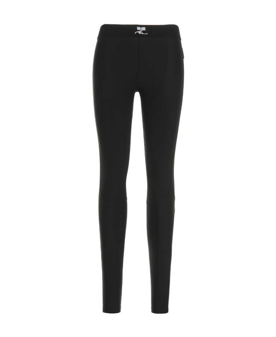 Courrèges Logo Leggings In Black