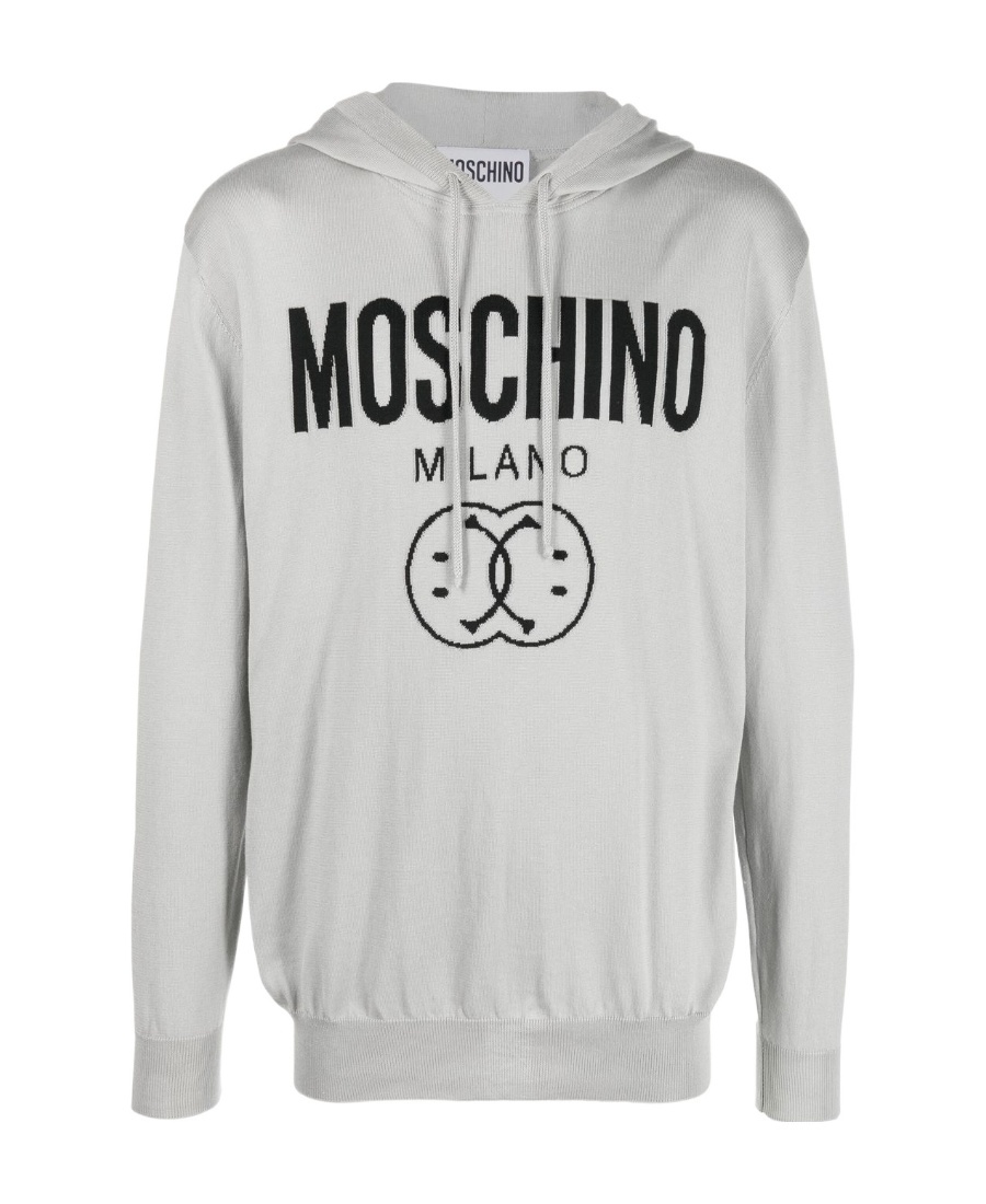 Moschino Micro-label Long-sleeved Sweater In White
