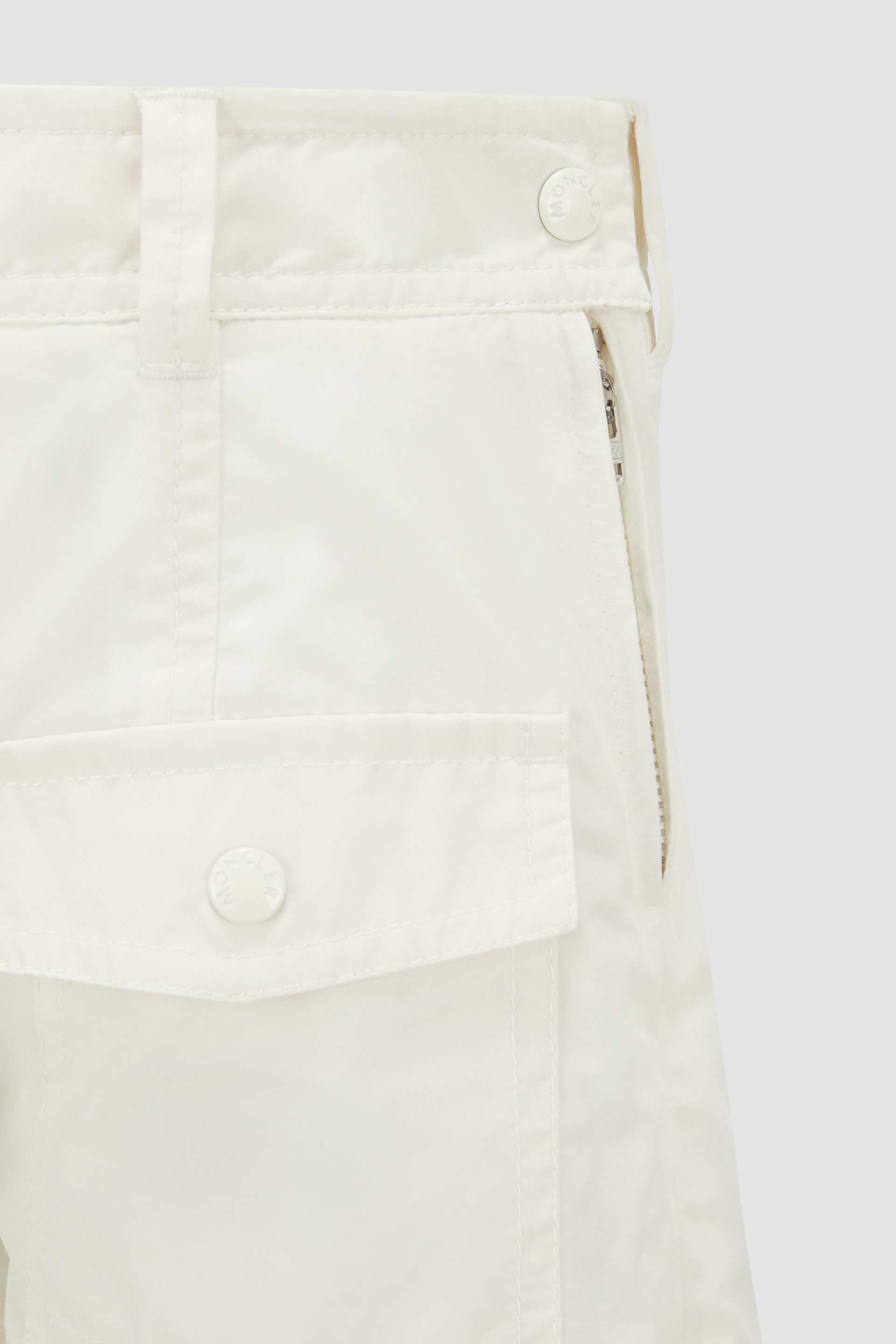 Moncler Enfant Twill Shorts In White
