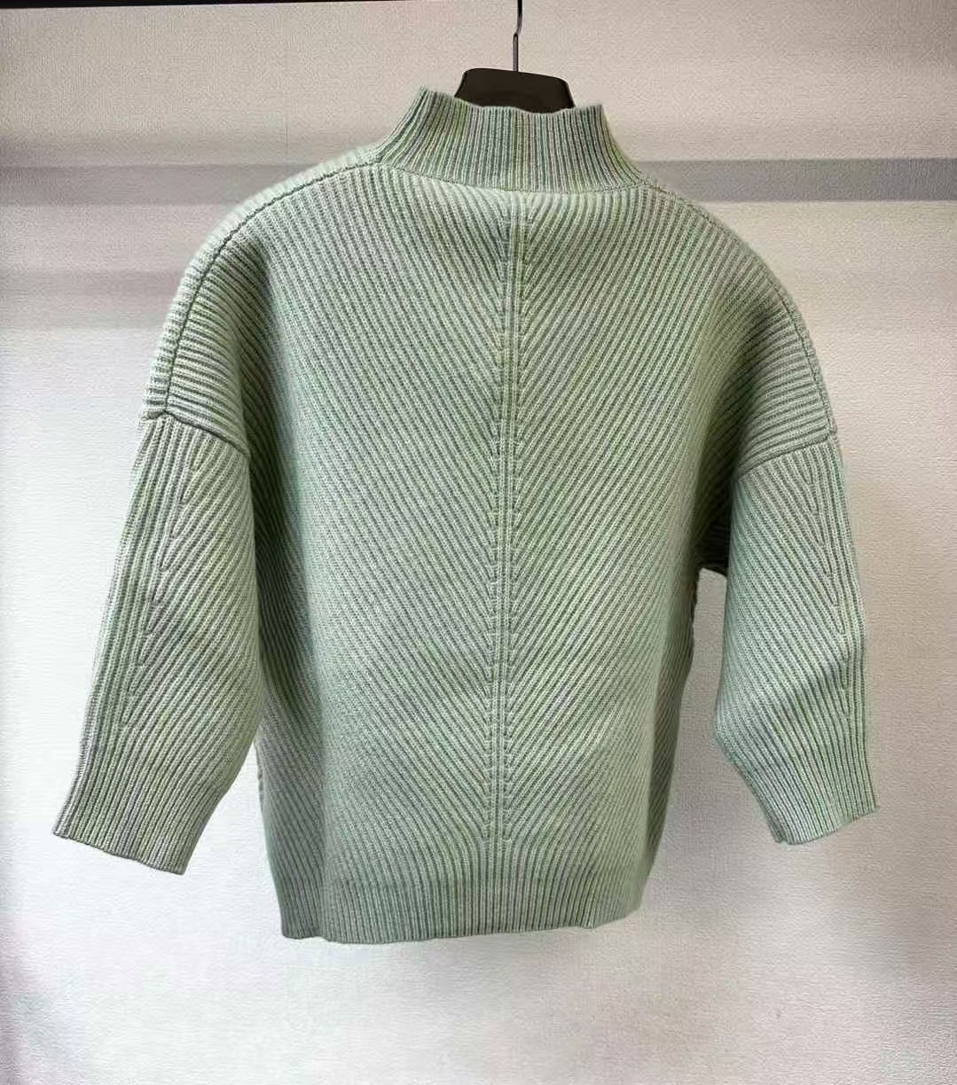 Max Mara Long Sleeve Sweater In Green