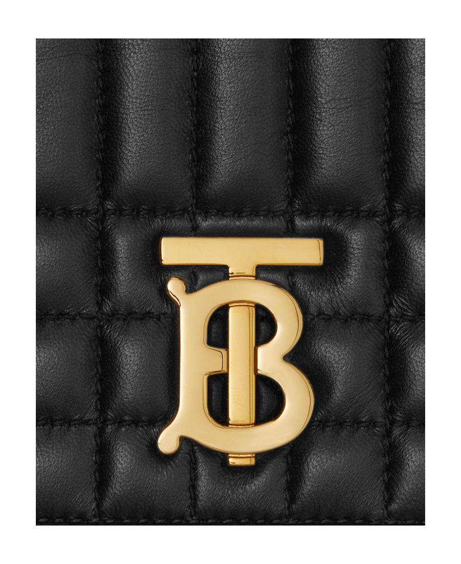 Burberry Lola Quilted Leather Wallet-on-strap In Black