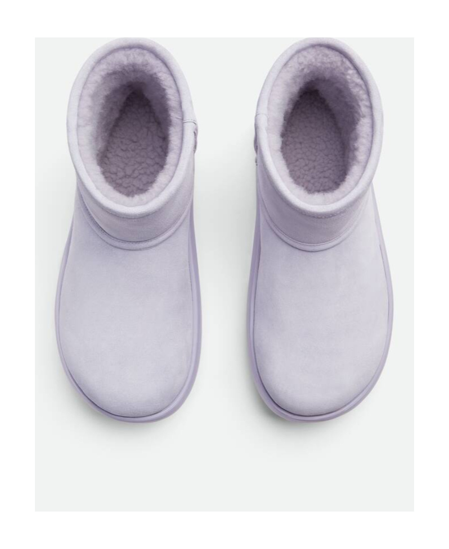 Bottega Veneta Logo Patch Short Boots In Purple