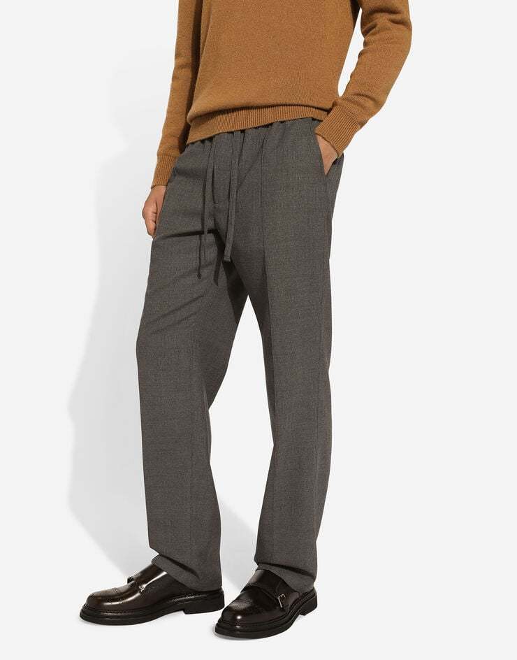 Dolce & Gabbana Wool Jogging Pants In Black