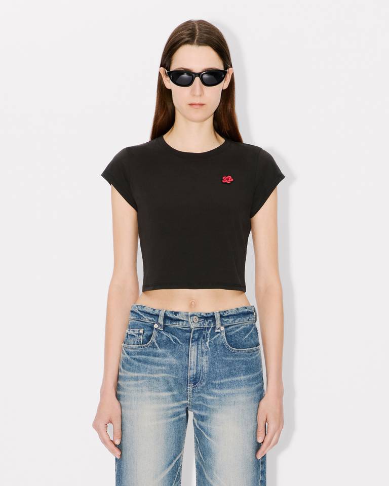 Kenzo Boke Flower Embroidered T-shirt In Black