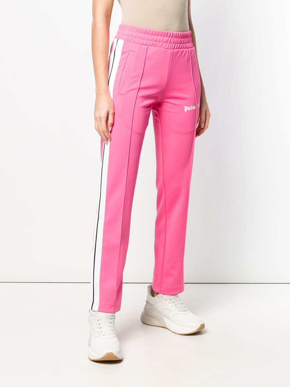 Shop Palm Angels Logo Printed Sweatpants In Pink