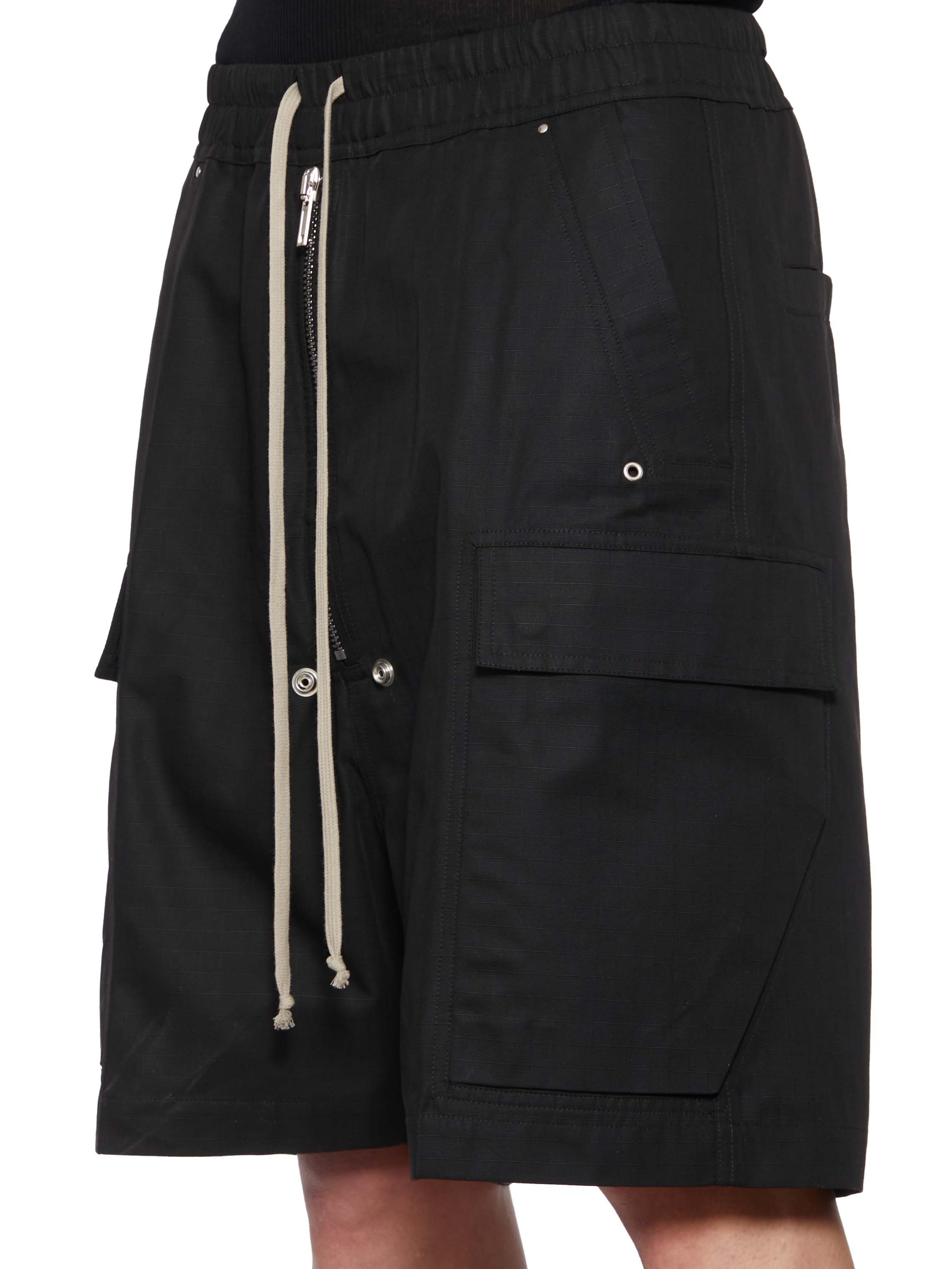 Rick Owens Drawstring-waist Bermuda Shorts In Black