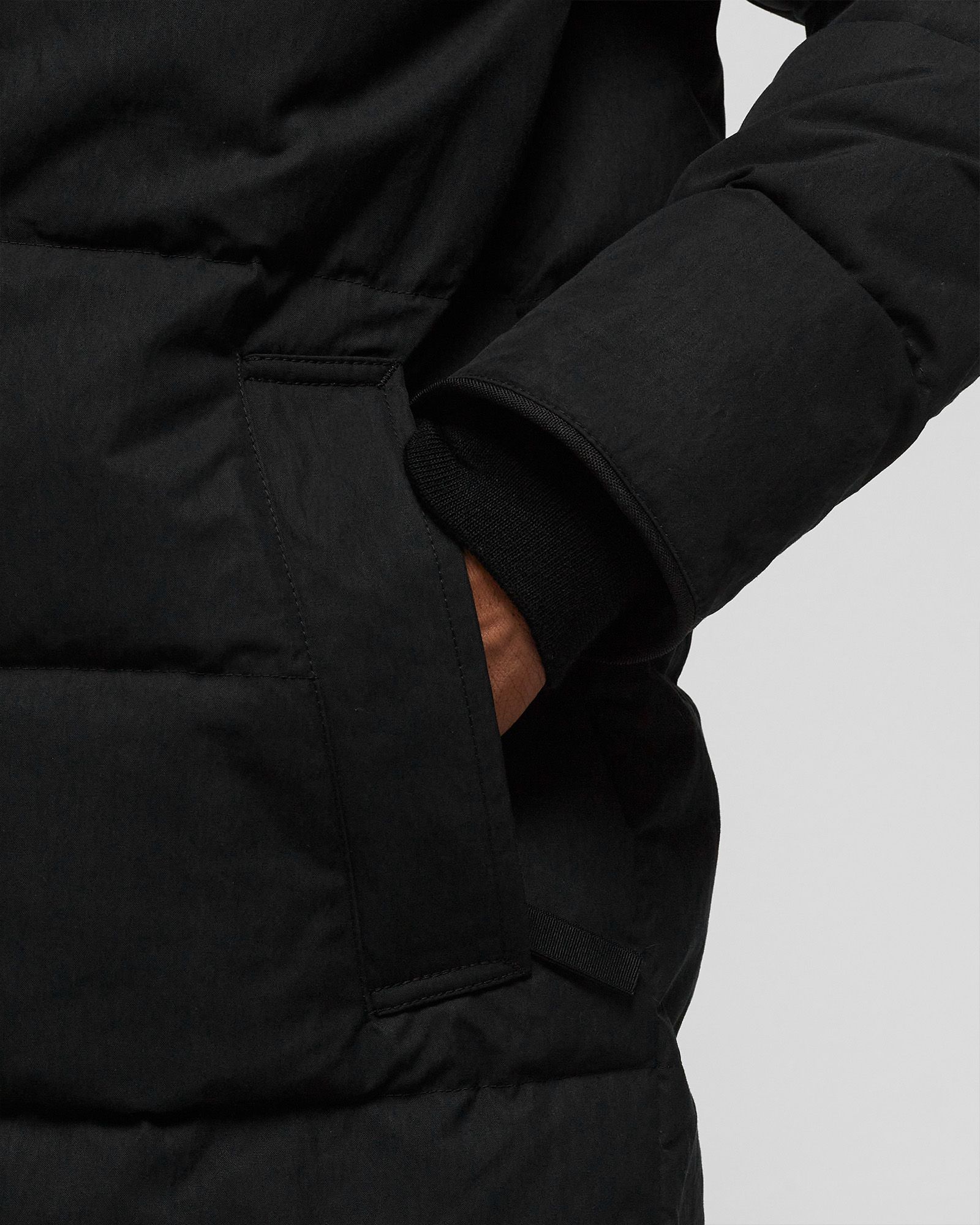 Canada Goose Hooded Buttoned Coat In Black