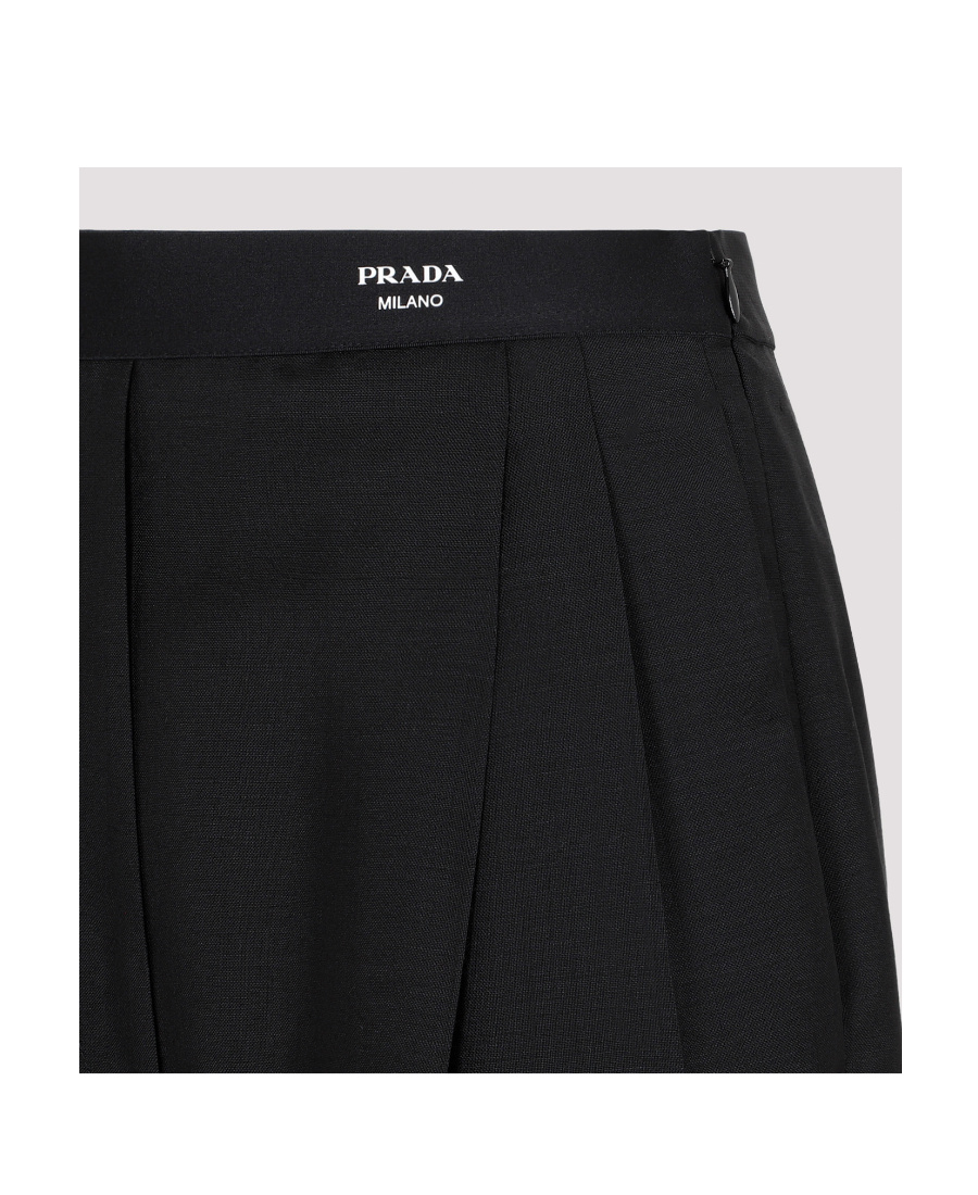 Prada Mohair And Wool Pants In Black