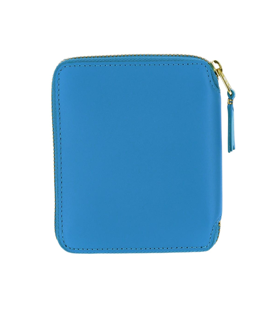 Comme Des Garçons Zip Around Wallet In Blue