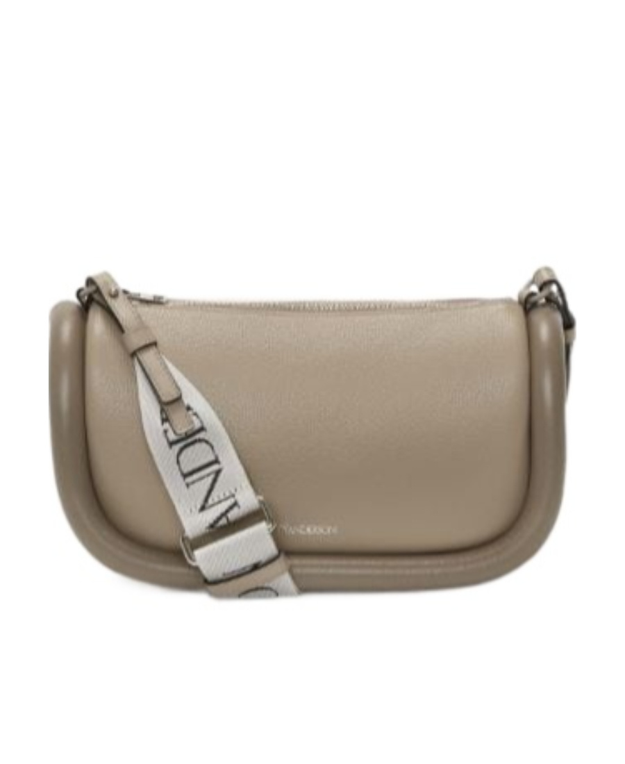 Jw Anderson Bumper-15 Leather Crossbody Bag In Gray