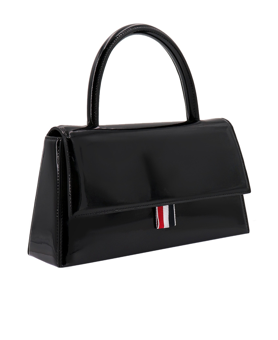 Thom Browne Signature-web Detail Handbag In Black