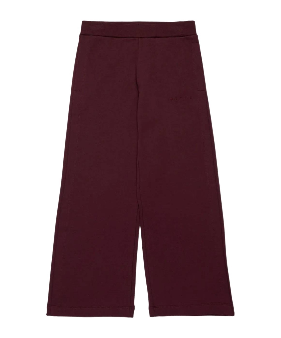 Marni Kids Elasticated Waistband Fleece Pants In Burgundy