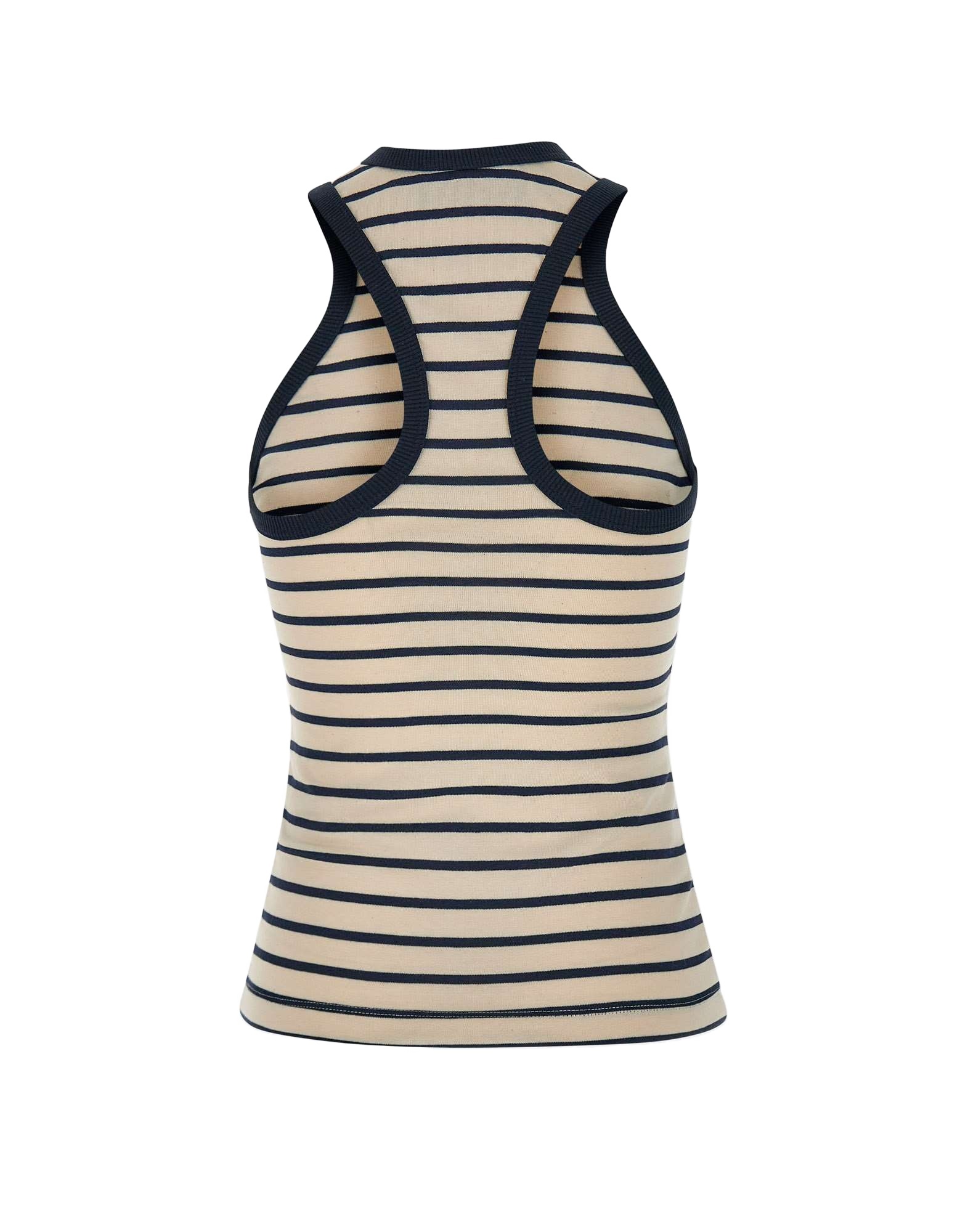 The Seafarer Striped Vest In Nude