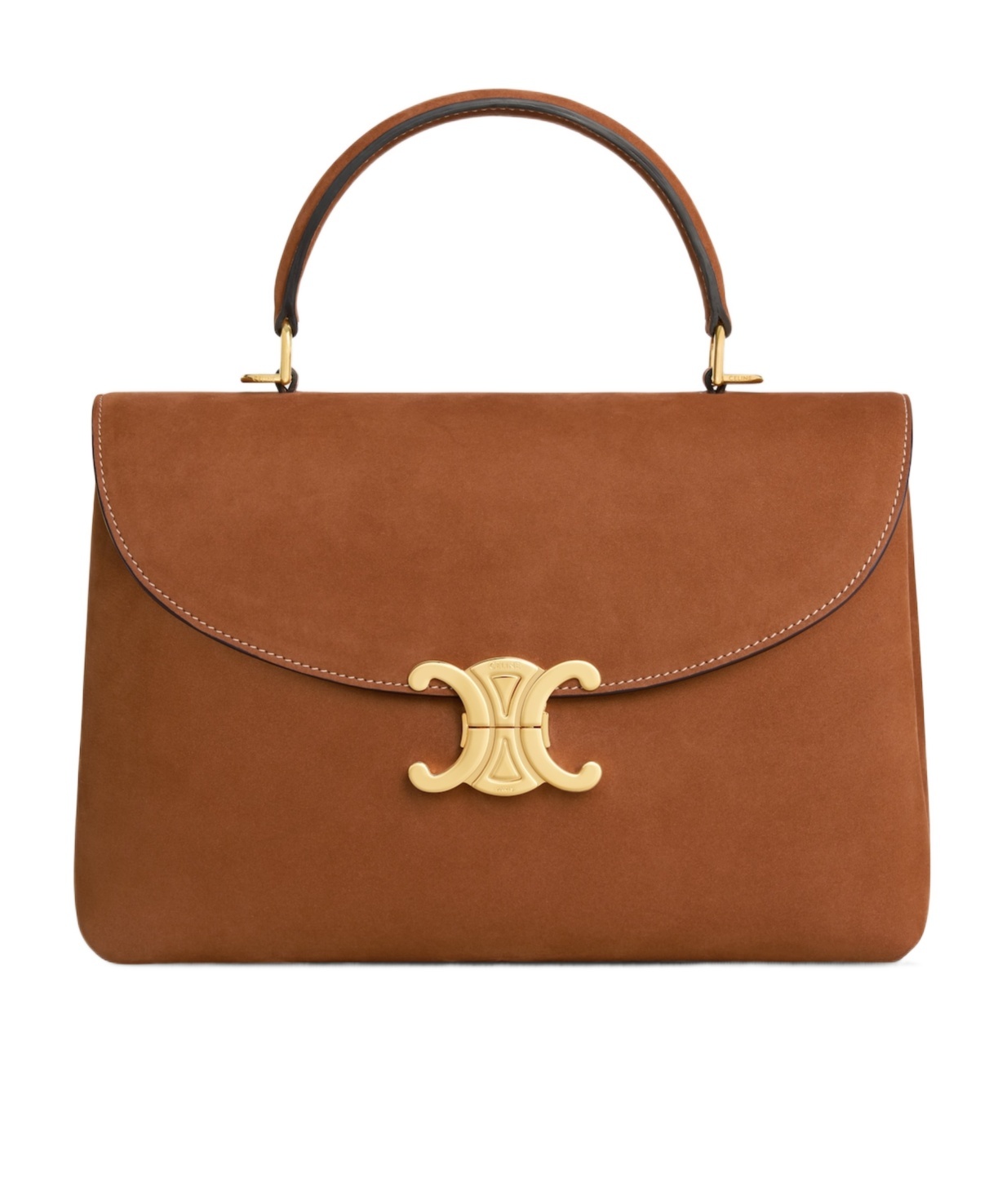 Celine Medium Nino Bag In Nubuck Calfskin In Brown
