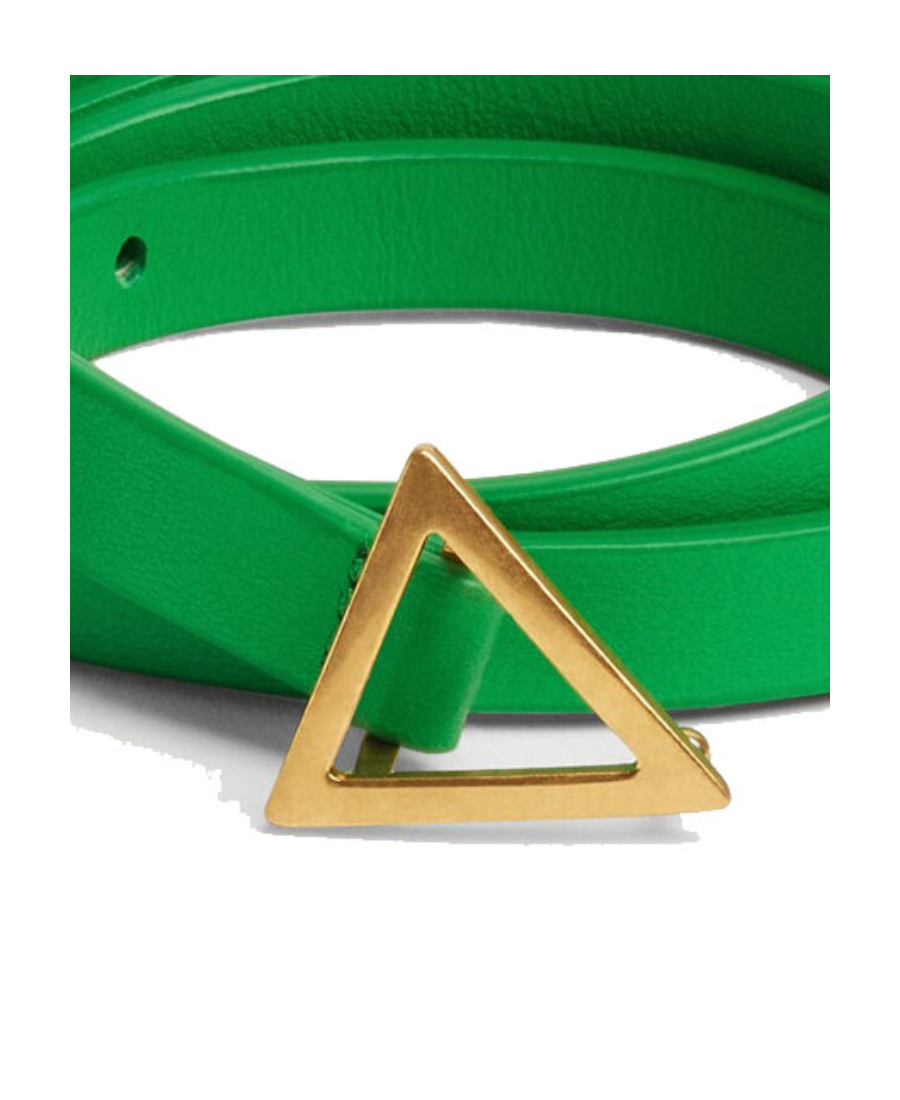 Bottega Veneta Triangle-shape Buckle-fastening Belt In Green