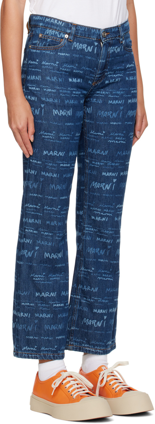 Marni Mega -print Straight-leg Jeans