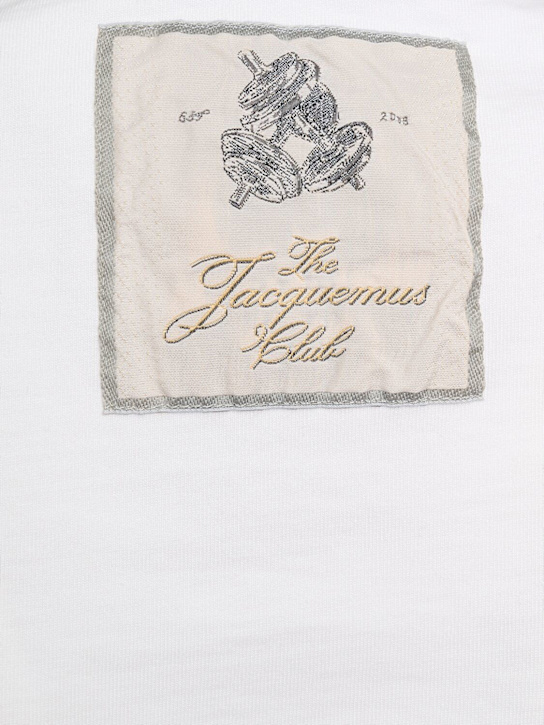 Jacquemus Cotton Blend T-shirt With Contrasting Raglan Sleeves