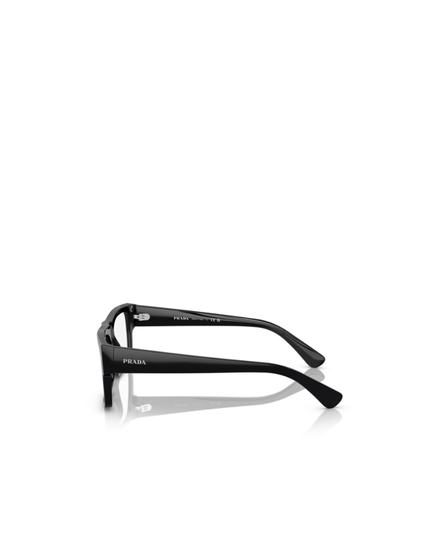 Prada Logo-print Square-frame Glasses In Black
