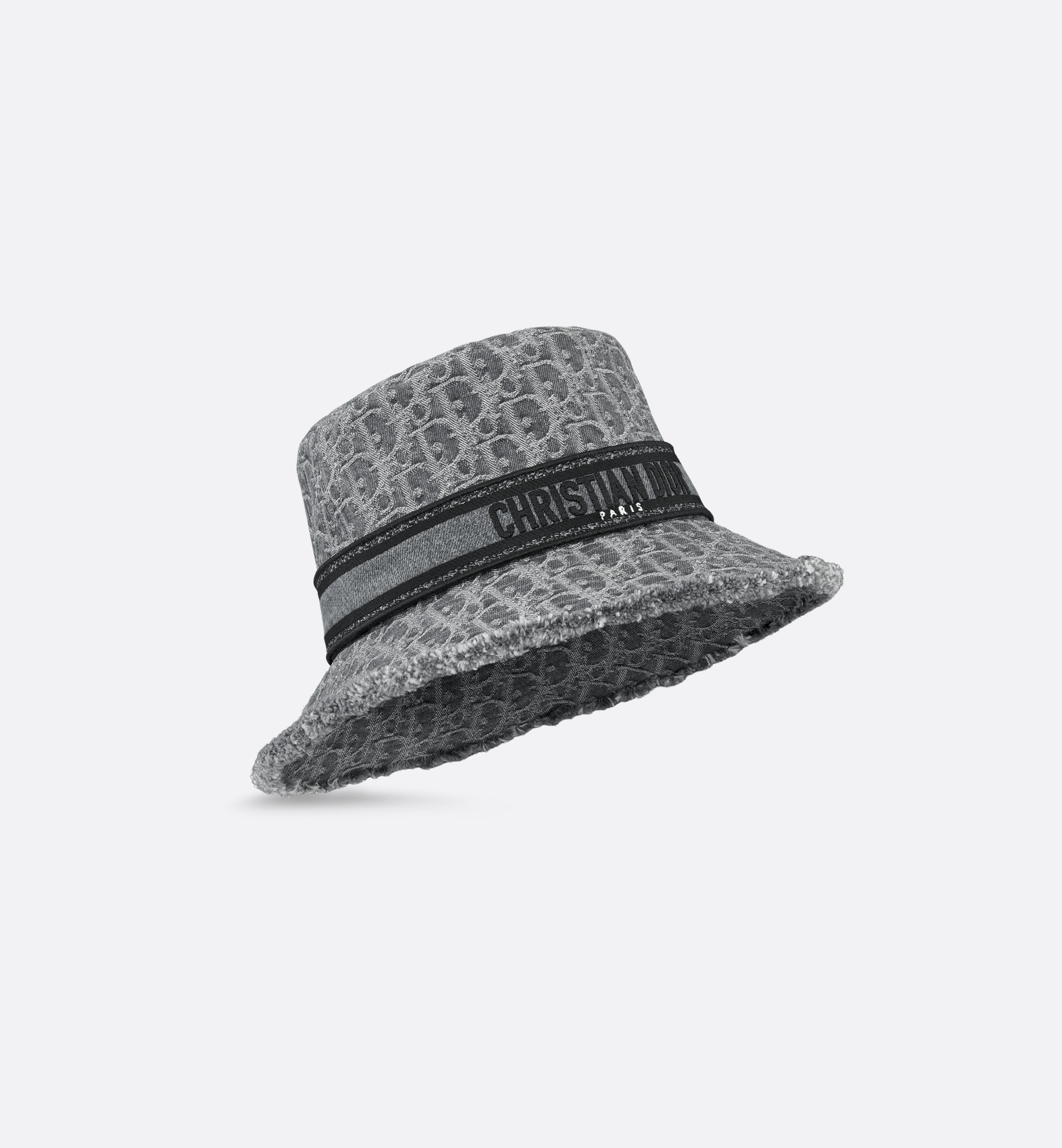 Dior Women Hat D Bobby Obique Denim In Gray