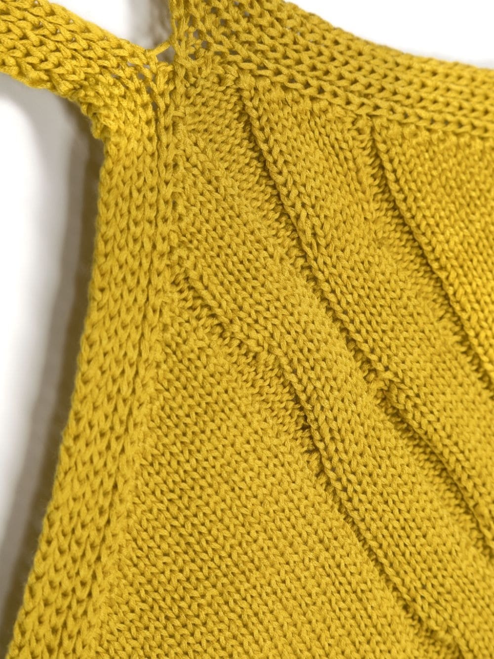 Ermanno Scervino Knitted Neck Vest In Yellow