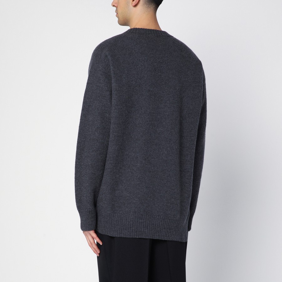 Jil Sander Wool Crewneck Sweater In Black