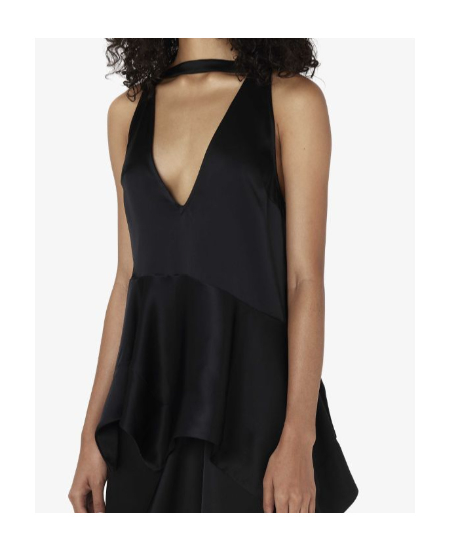 Jw Anderson Sleeveless V-neck Top In Black