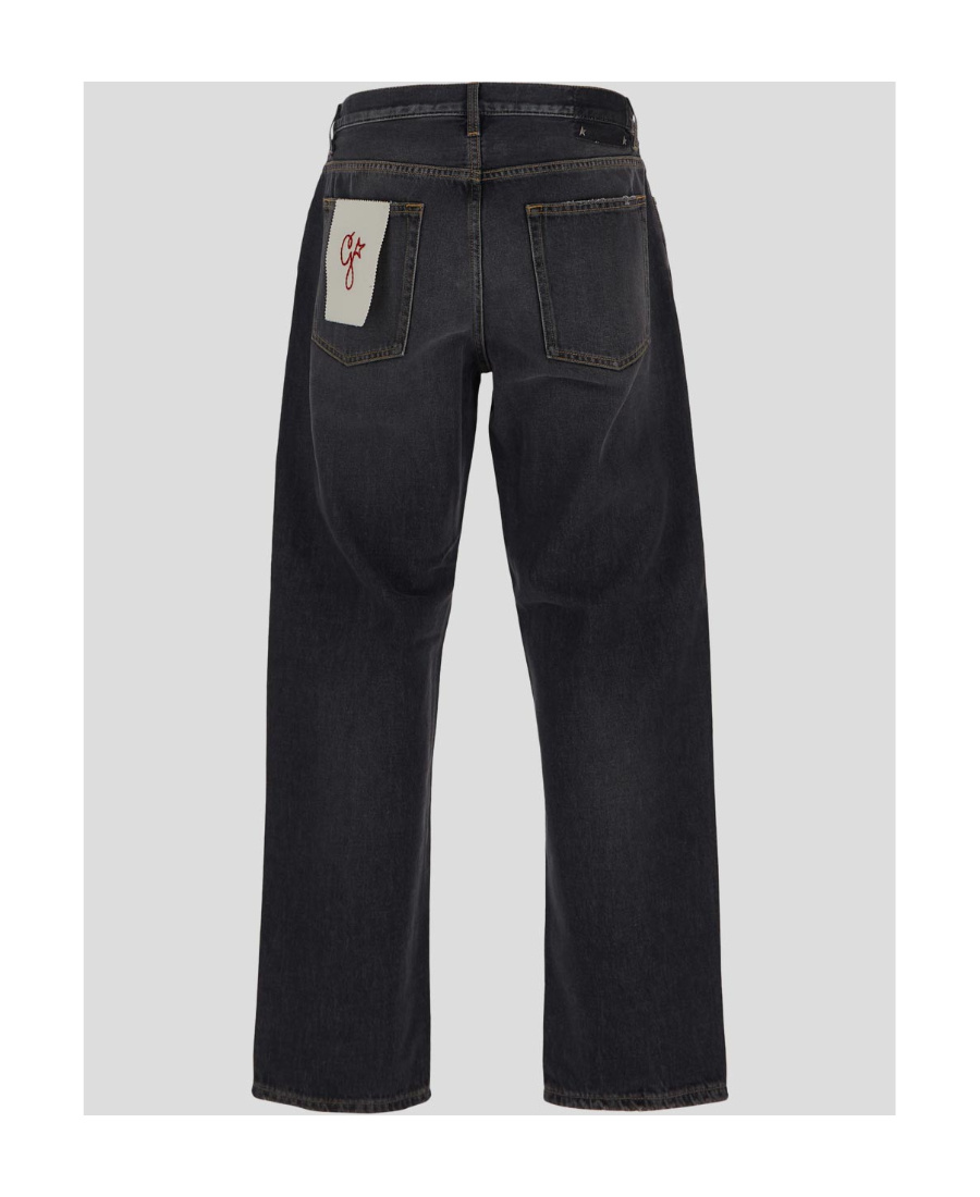 Golden Goose Stonewashed Effect Loose Skate Fit Cory Jeans 20cm In Black