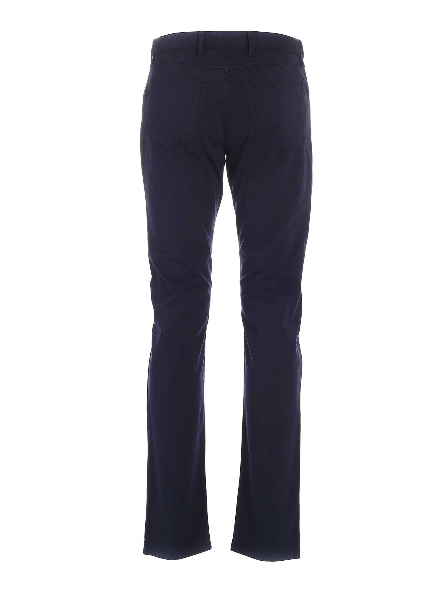 Paul & Shark Slim-cut Straight Trousers In Black