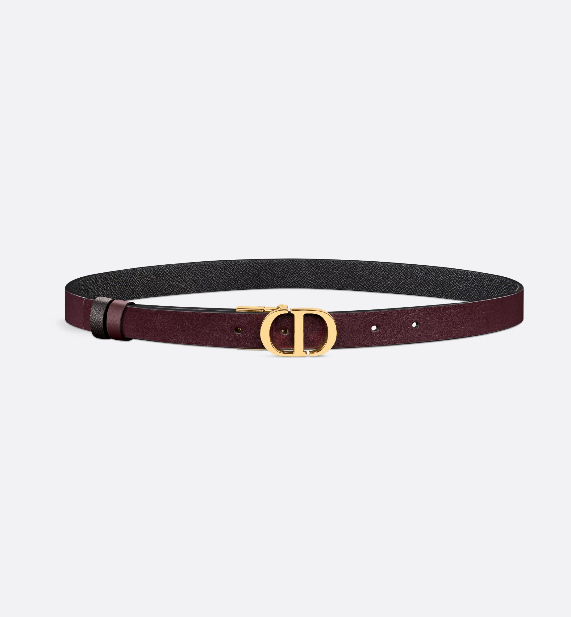 Dior Women Cd 30 Montaigne Leather Belt In Black