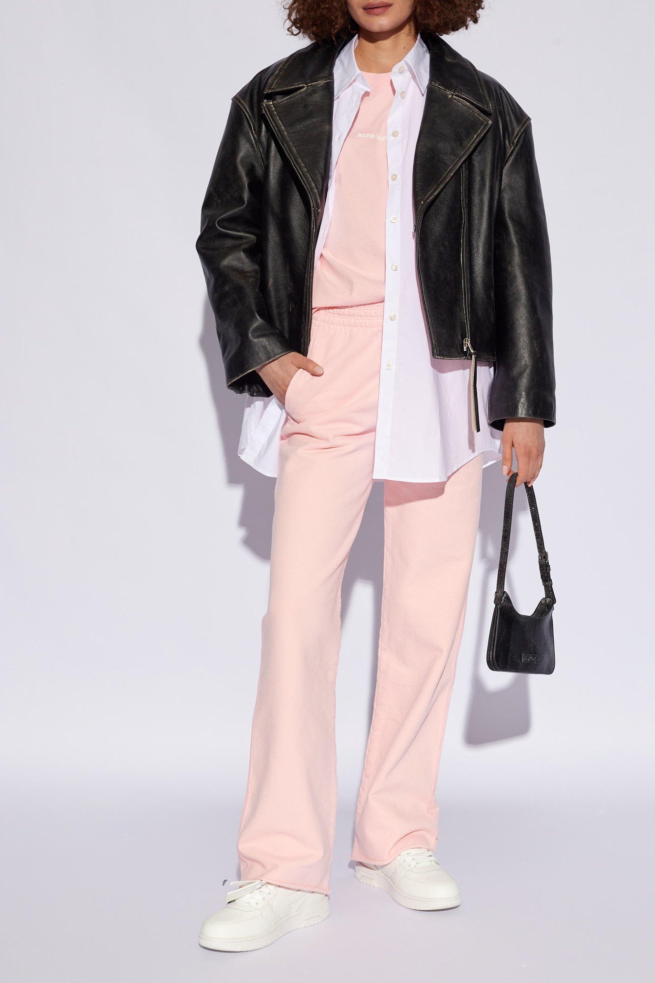 Acne Studios Drawstring Belt Sweatpants In Nude