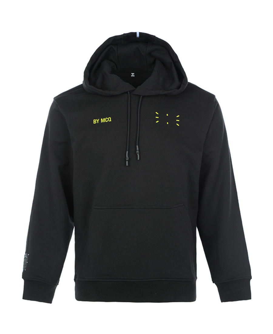 Mcq By Alexander Mcqueen In Dust Logo-print Hoodie In Black