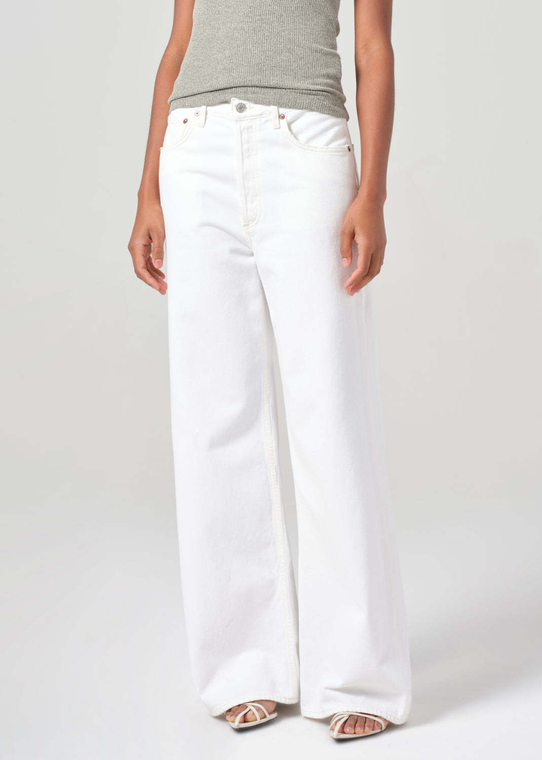 AGOLDE DAME HIGH-RISE WIDE-LEG DENIM TROUSERS