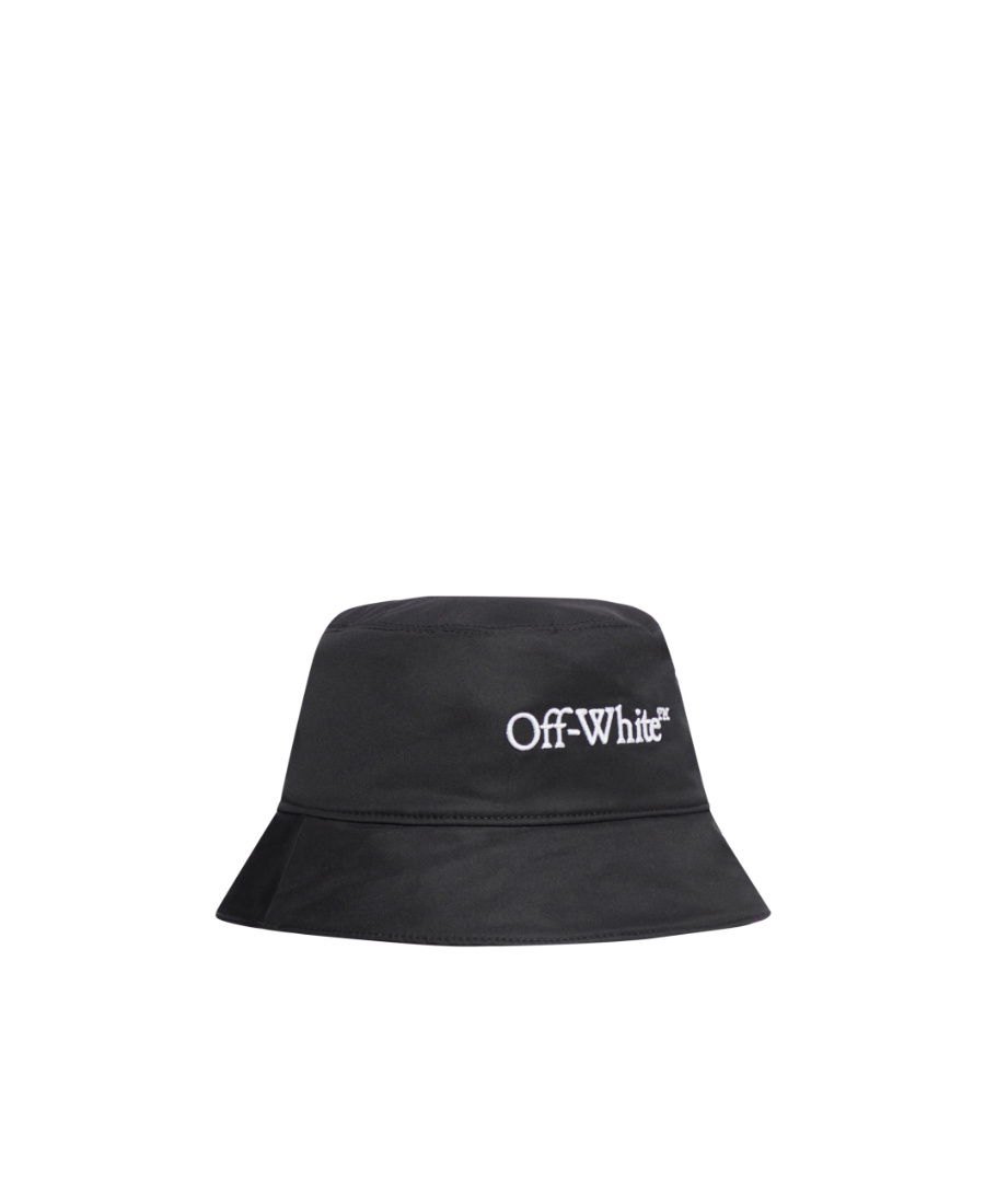 Off-white Off White Cappello Bucket Con Ricamo In Black