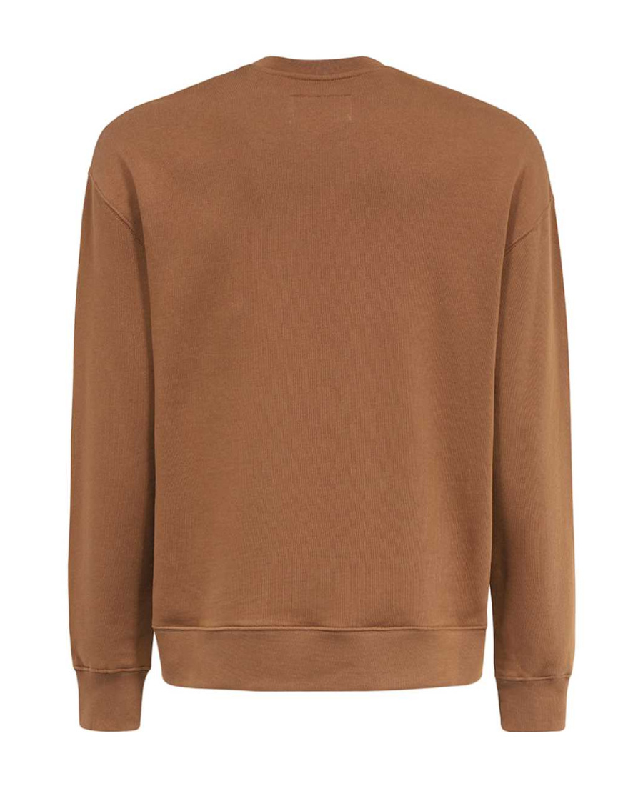 A-cold-wall* Round Collar Long Sleeve Sweater In Brown