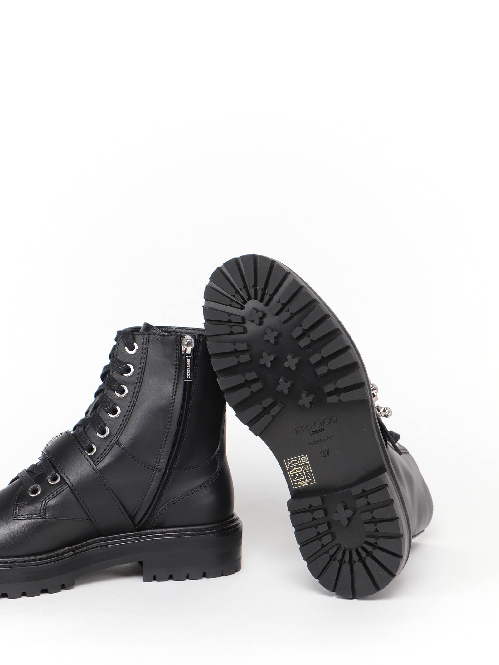 Jimmy Choo Cora Buckle Detail Ankle Boots In Black