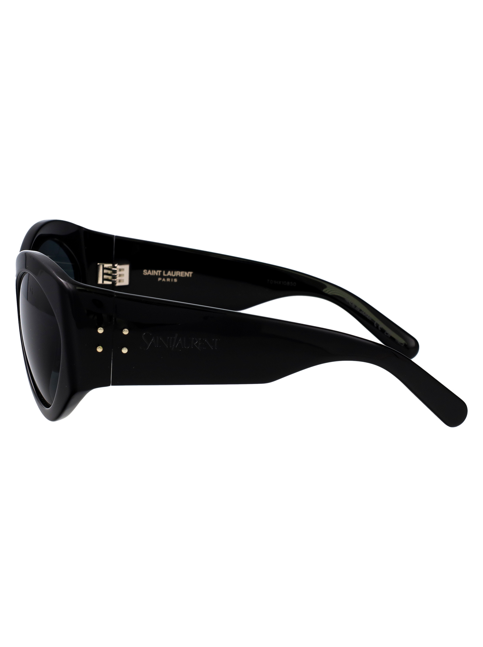 Saint Laurent Black-black-black Recycled Acetate Sunglasses In Black