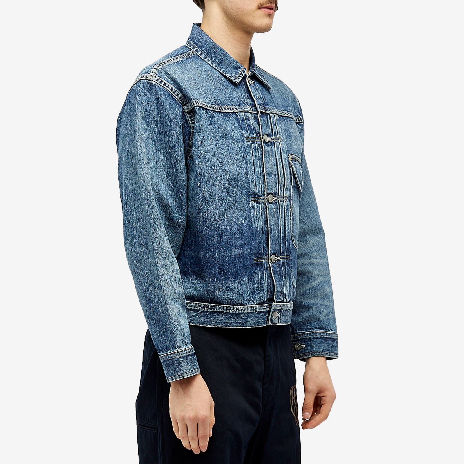 Human Made Long-sleeved Denim Jacket In Blue