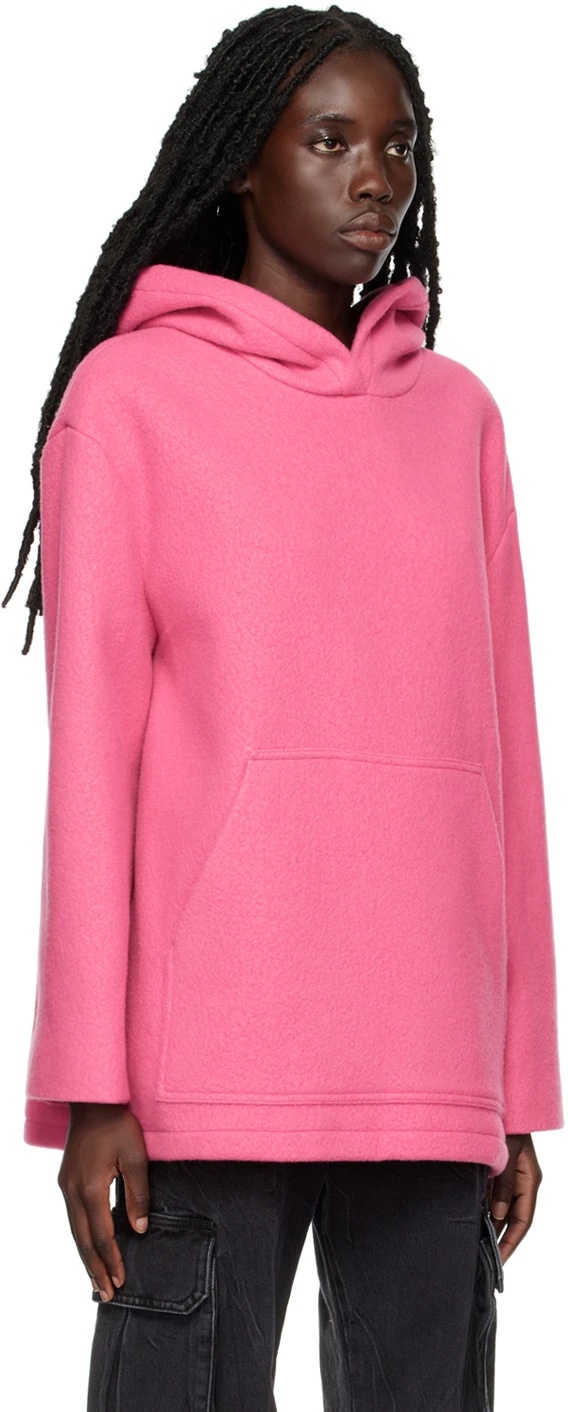 Msgm Pouch-pocket Hoodie In Pink