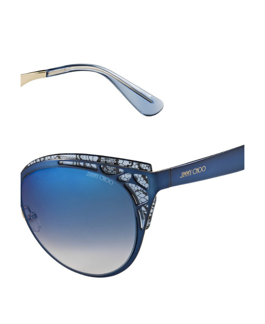 Jimmy Choo Logo Sunglasses In Blue