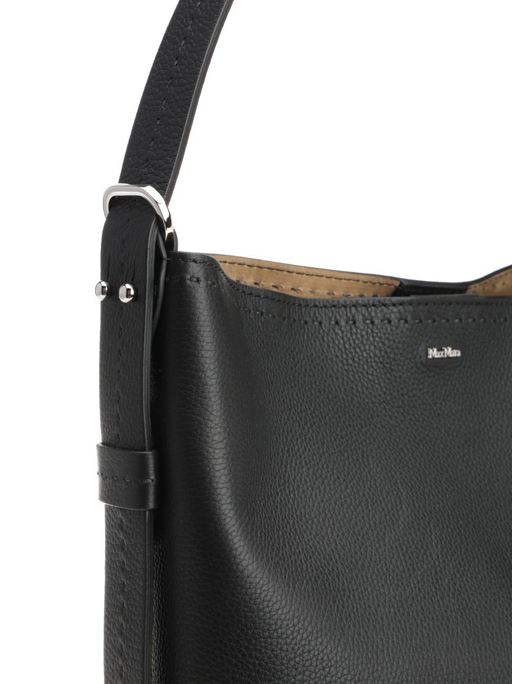 Max Mara Handle Shoulder Bag In Black