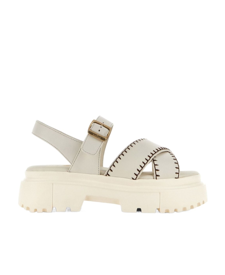 Hogan Sandals With Buckle In White