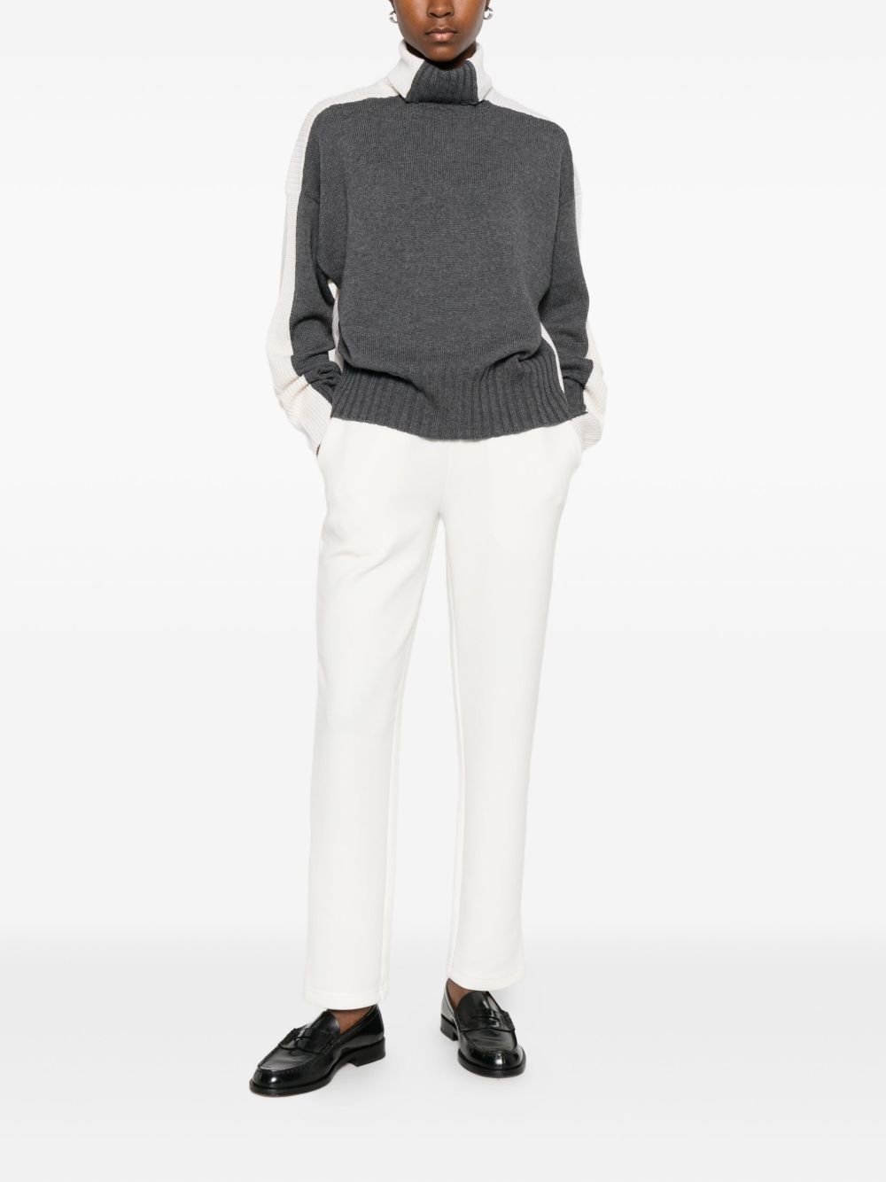 Twinset Elasticated-waistband Trousers In White