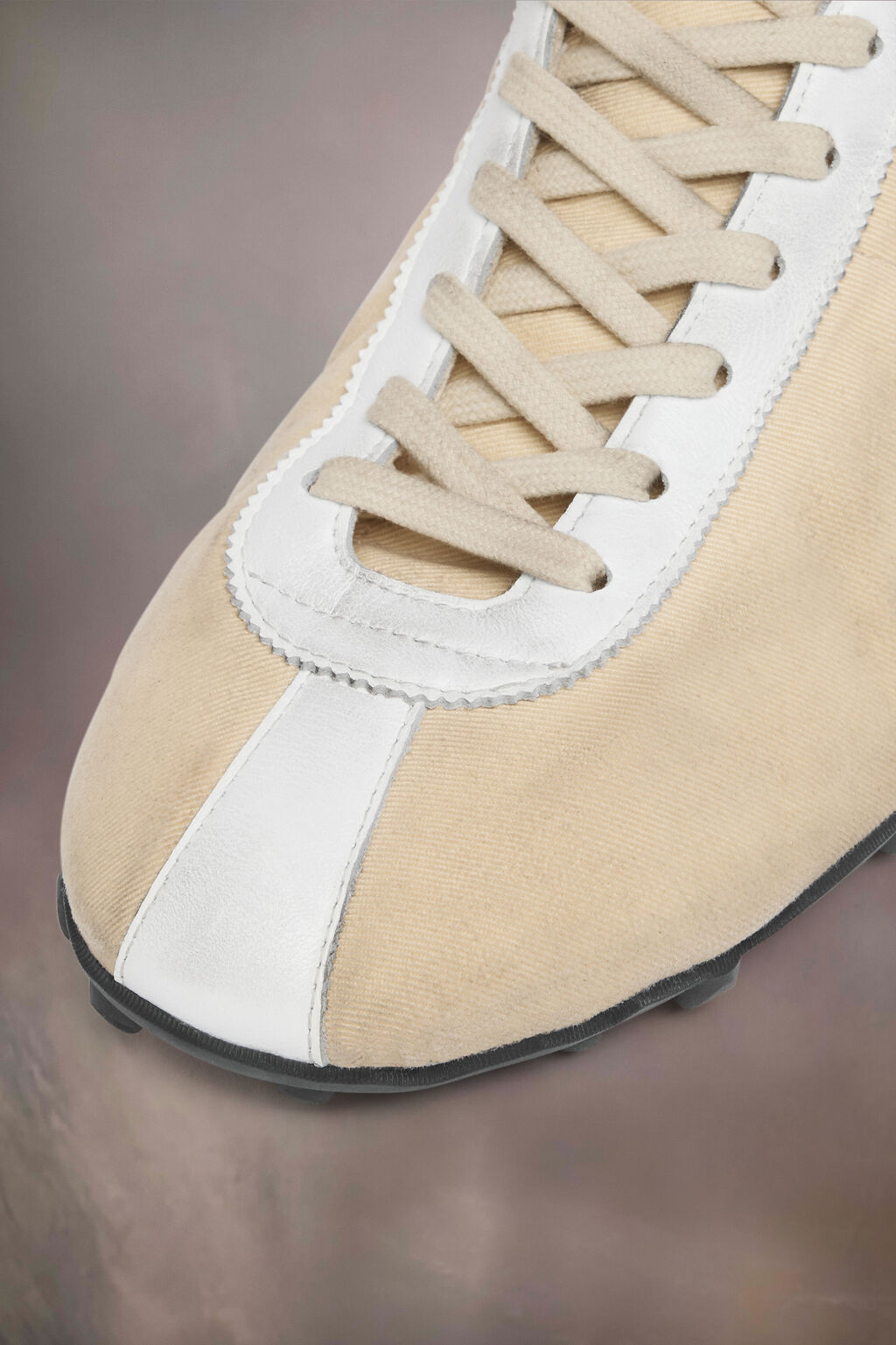 Maison Margiela Sneakers Sprinters In Pelle E Cotone Beige In Nude