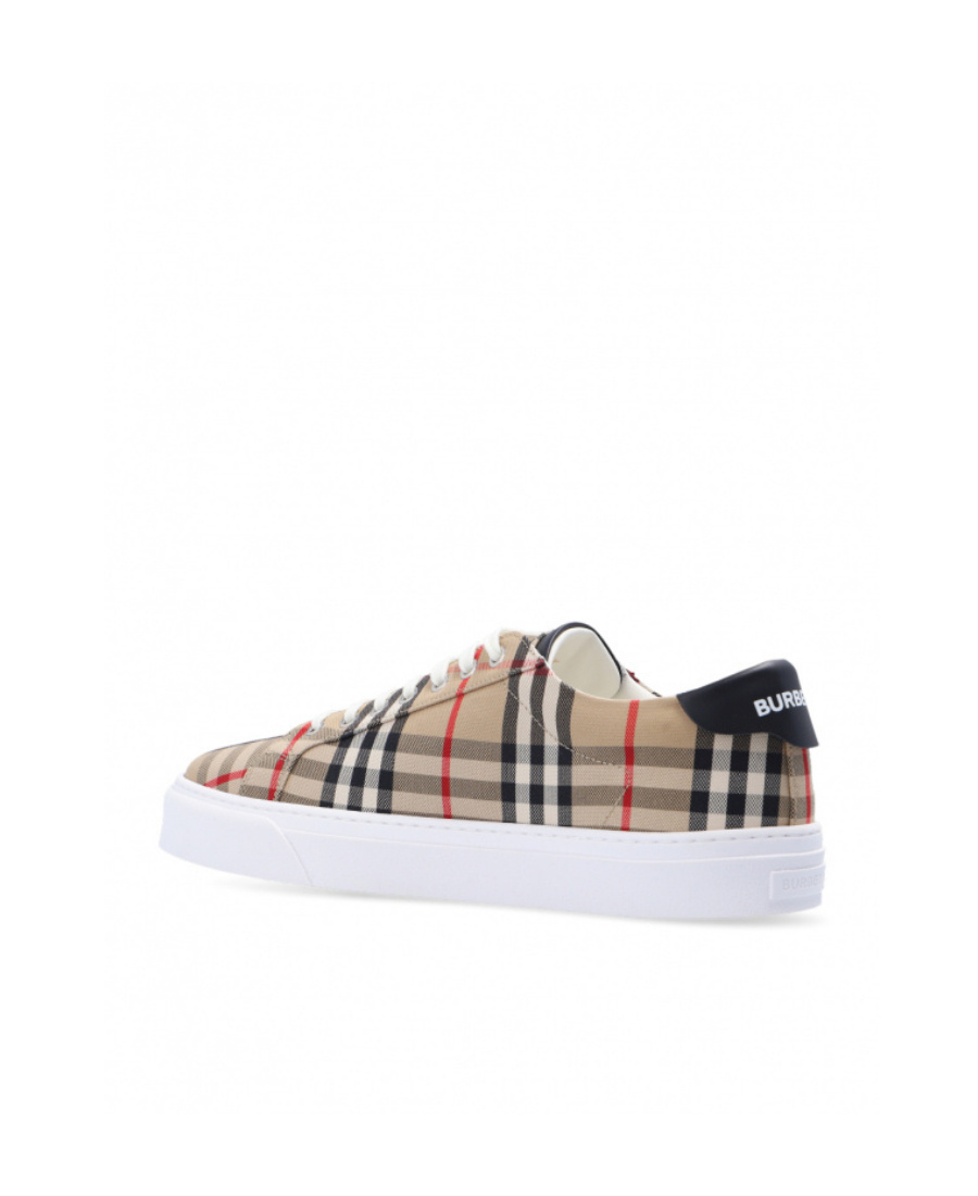 Burberry Vintage Check Low-top Sneakers In White