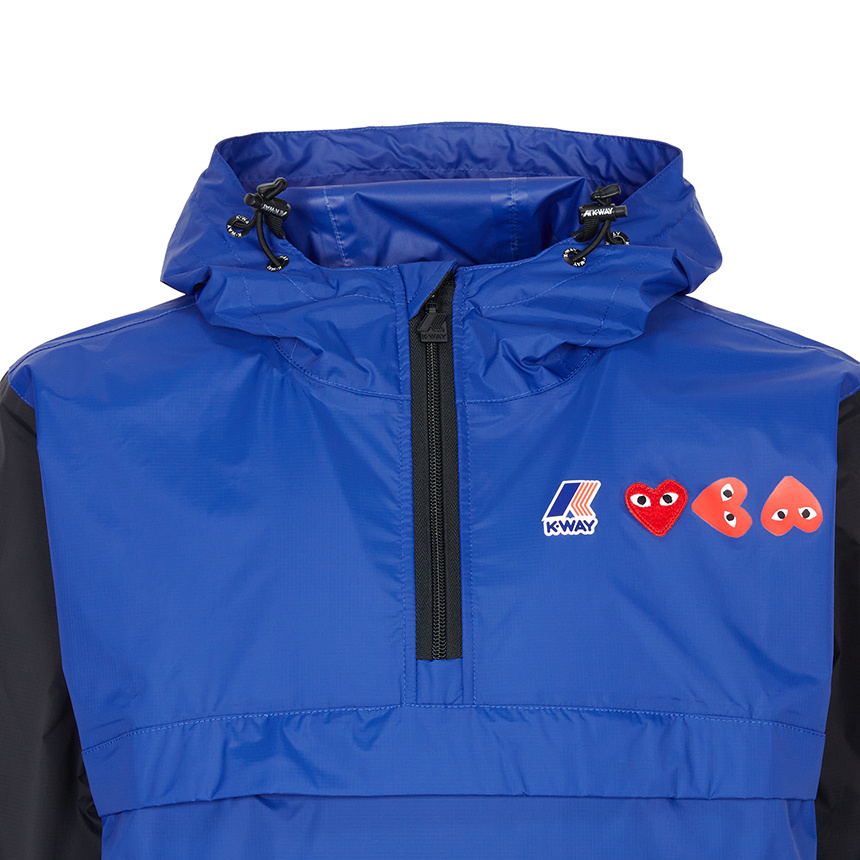Comme Des Garçons Play X K-way Colour-block Hooded Anorak In Multi