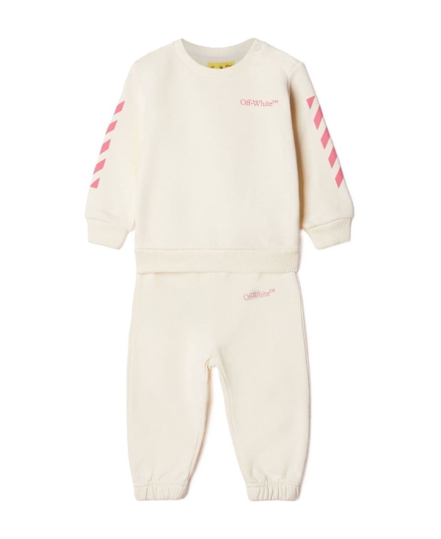 Off-white Diag-stripe Cotton Tracksuit In White