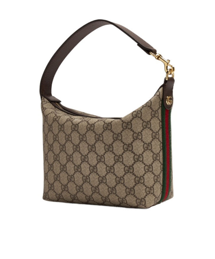Gucci Ophidia Gg Super Mini Canvas Shoulder Bag In Brown
